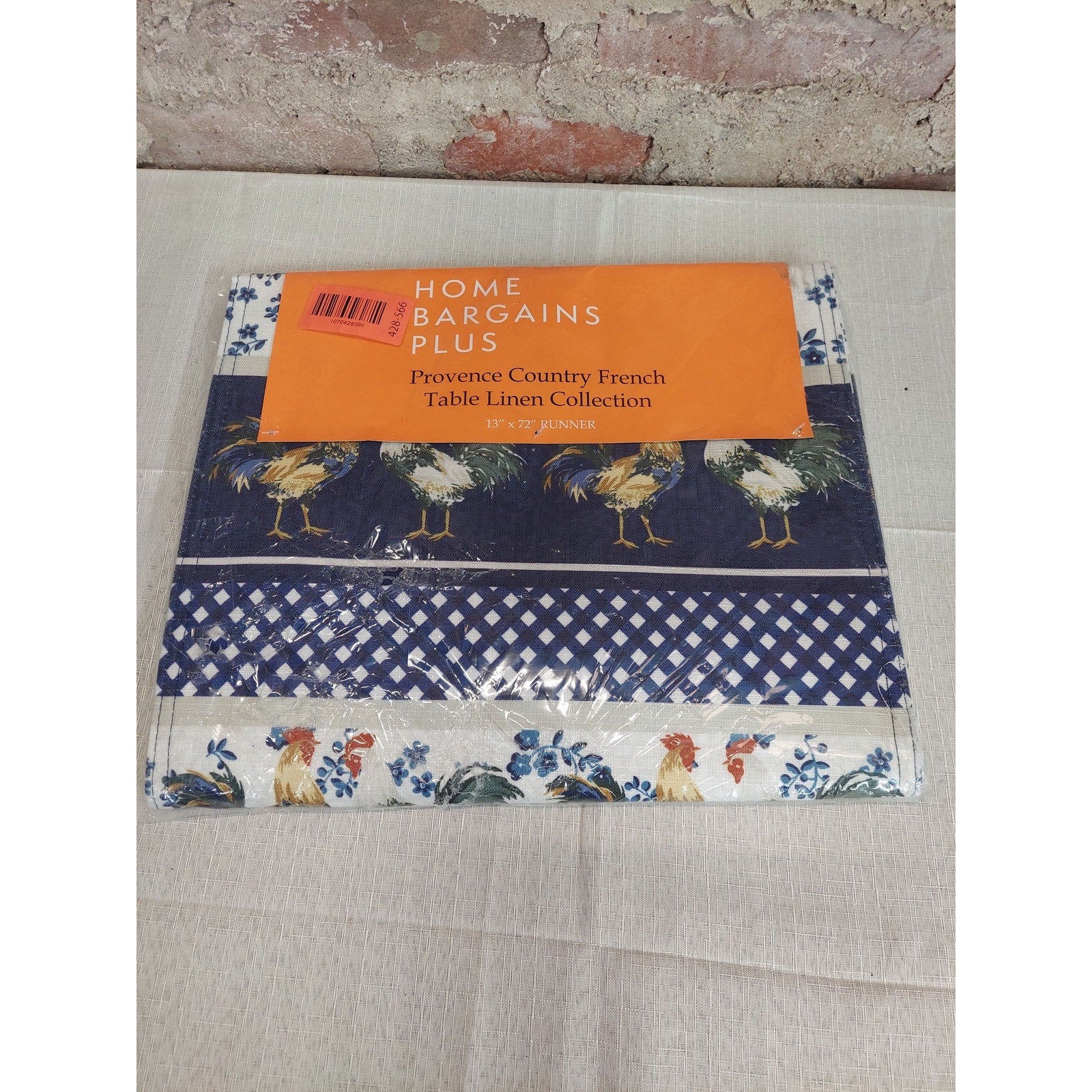 Home Bargains Plus Provence French Country Rooster Table Runner 13 x 72 Inch