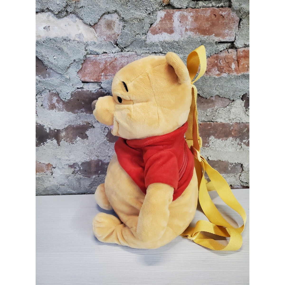 Disney Winnie Pooh Plush Backpack Stuffed Animal 14 Inch Kids Yellow Red