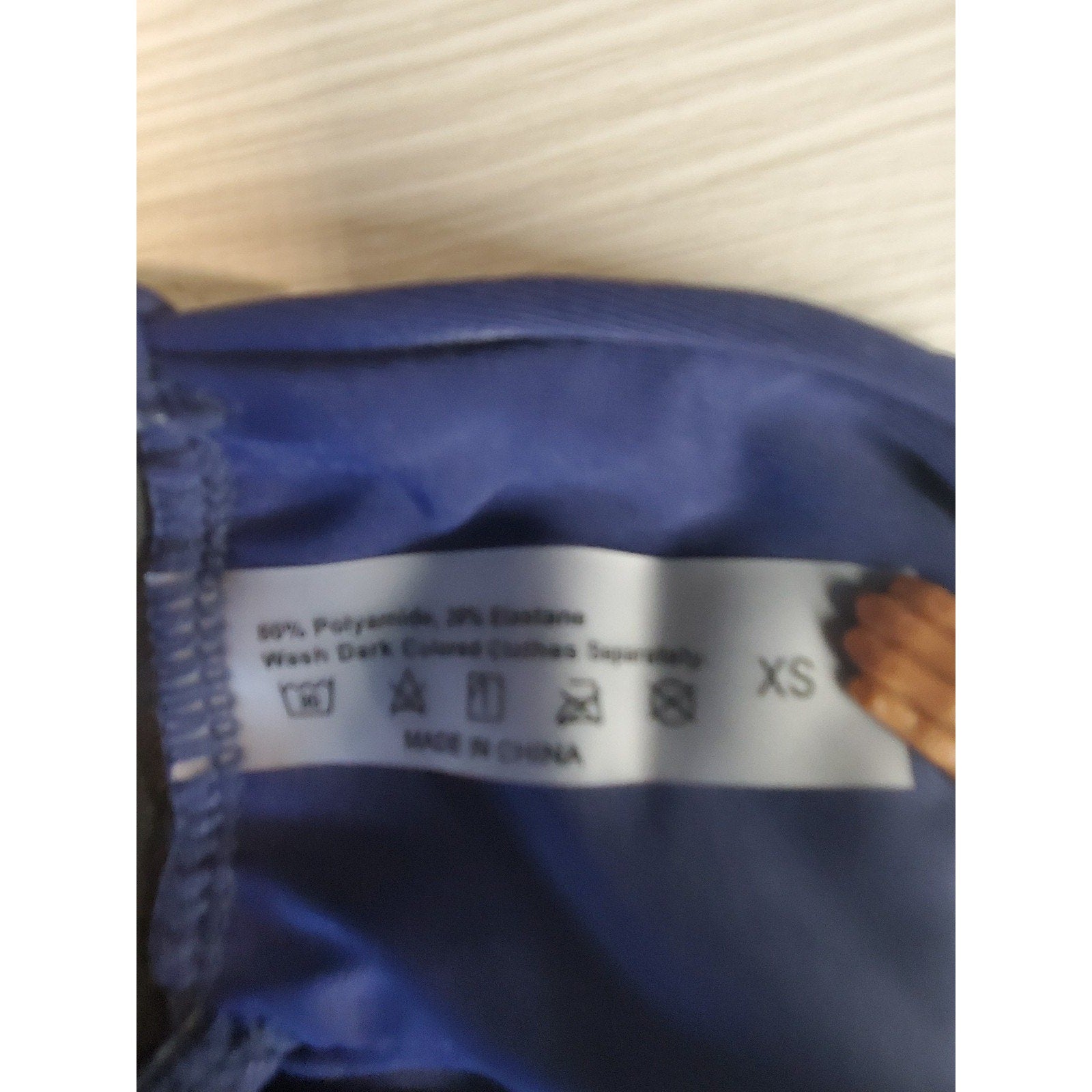 Womens Royal Blue High Waisted Ruched High Cut Bikini Bottoms XS Polyamide