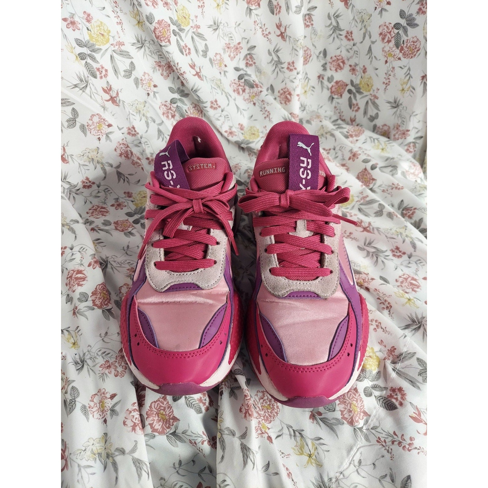 Puma RS-X Running System Sneakers Pink Purple Womens 6.5 Rose Detail