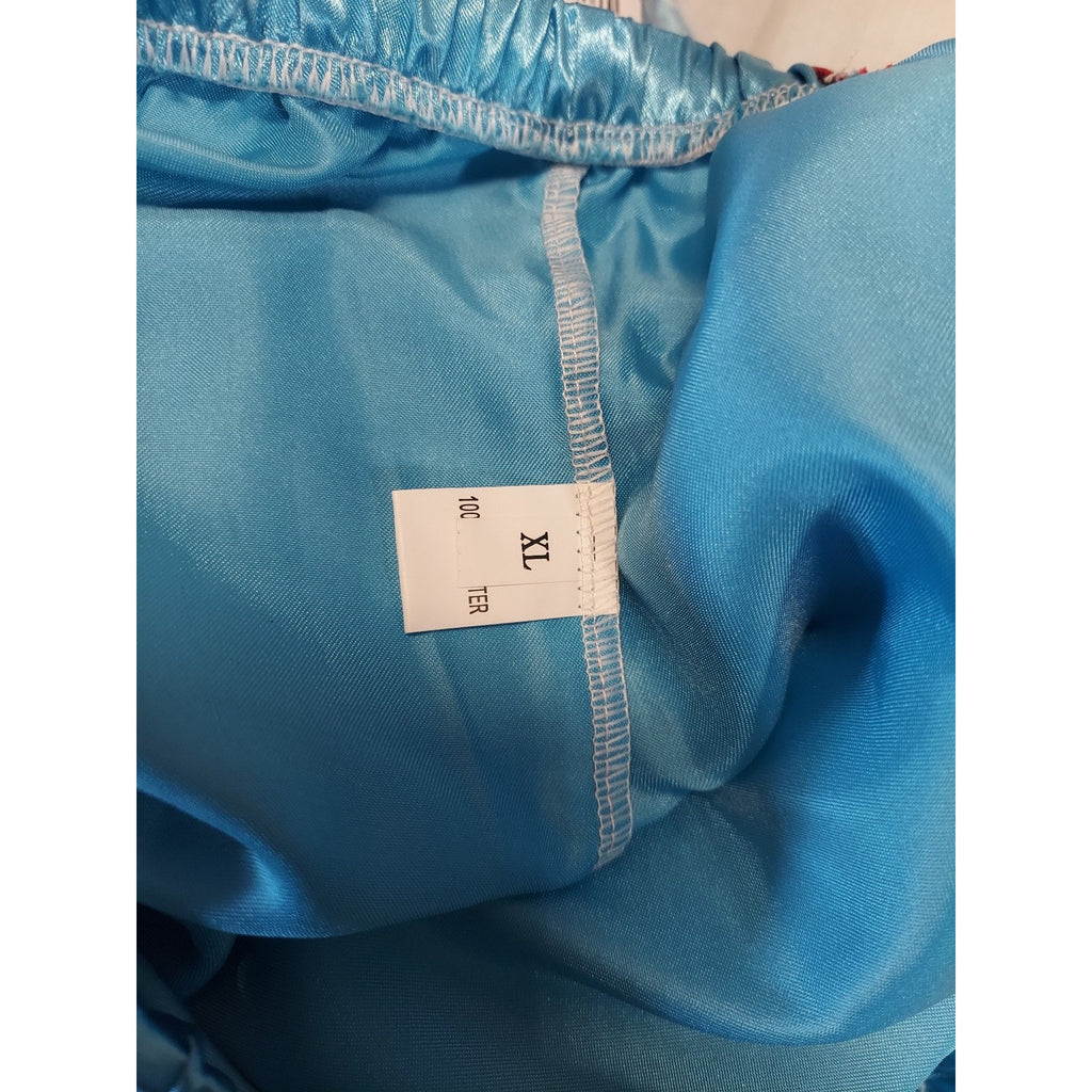 80s Retro Tracksuit Mens Womens XL Blue Pink Purple Neon Costume