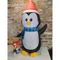 Holiday Time Christmas Penguin Inflatable Lighted LED Santa Hat Yard Decor 42"